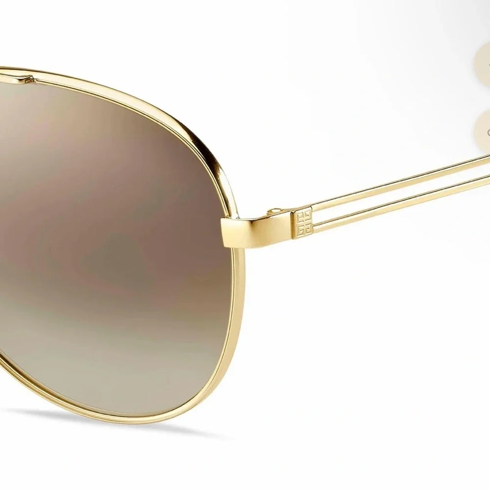 Givenchy Oval Aviator Stylish Aviator Sunglasses with Green Lenses unisex